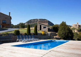  Wooden floor in the pool 