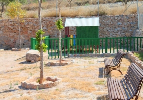  Benches and area for children 