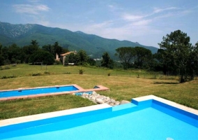 Two swimming pools in the outdoor area 