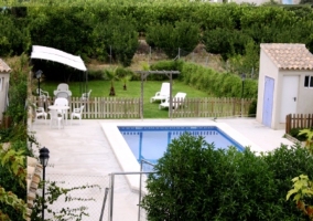  Elevated view of the pool 