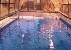 Interior of the heated pool 