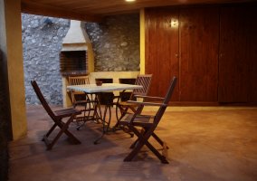  Table and stone walls 