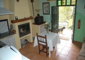  South living room with fireplace 