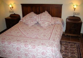  Wooden wardrobe in the room 