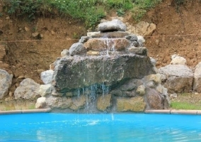  Beautiful pool with waterfall 