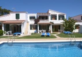 Pool and exterior view of housing 