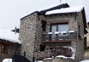 Exterior of the house with snow 