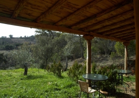  Garden furniture on the terrace of the house 