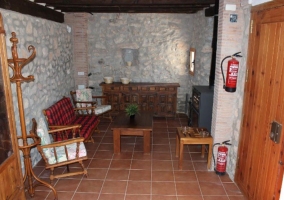  Living room on the ground floor with stove 