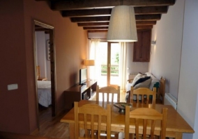  Wooden beams on the ceiling 