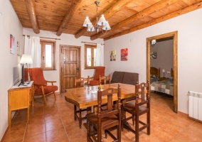  Kitchen with dining table and chairs 