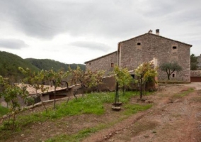 Large views of the house with gardens 