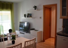  Living room with white table 