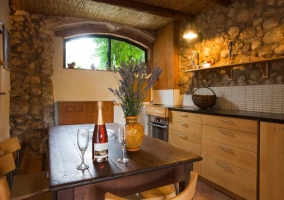  House dining room kitchen with large table 