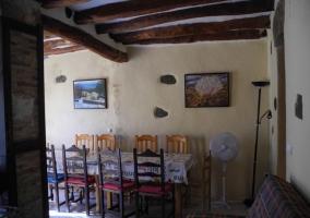  Living room with open balcony door 