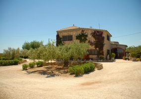 Access to the house with dirt road 