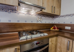  House kitchen with traditional oven 