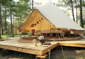  Large tent in the middle of nature 