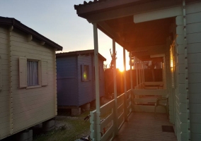  Mobile Home access with wooden porch 