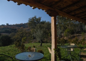  Garden furniture on the terrace of the house 