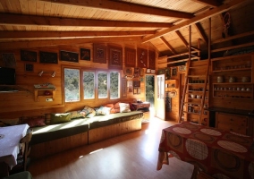 Wooden living room 