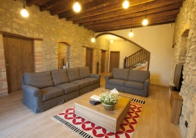  Living room with fireplace in the background 