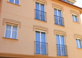 Facade of the apartments 