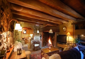  Salt room with fireplace 