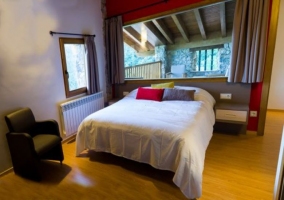  Bedroom with stone walls 